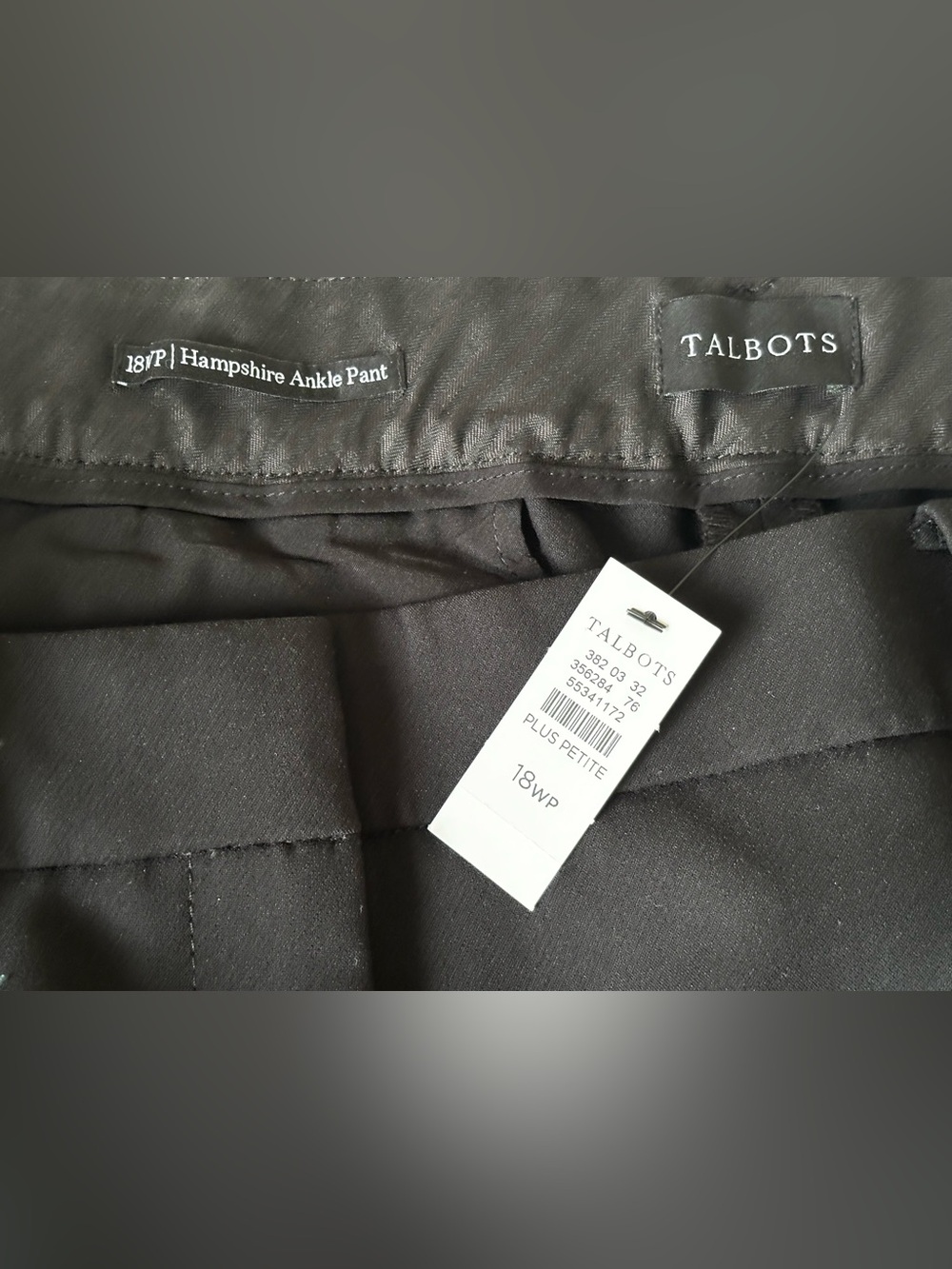 Talbots Hampshire Ankle Pants Black Size 18WP NWT - Picture 4 of 5